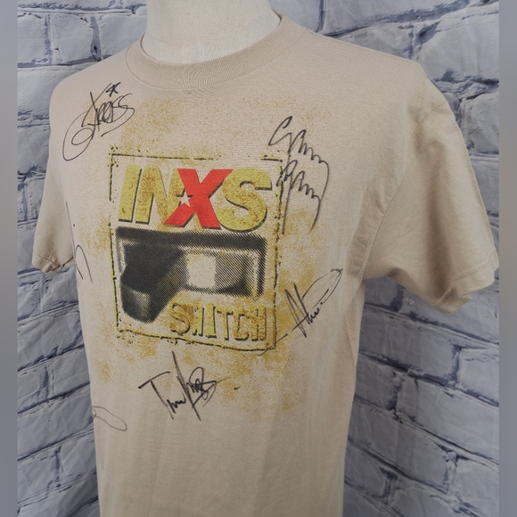 tennessee river INXS Autographed T-Shirt Tee 6 Signatures Music Band Mens Medium - Picture 11 of 12